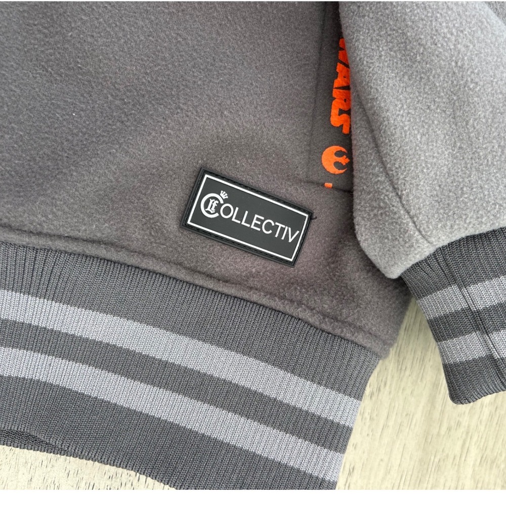 Loungefly Collectiv Star Wars Rebels Varsity Jacket Grey Embroidered Bomber S - Picture 8 of 16